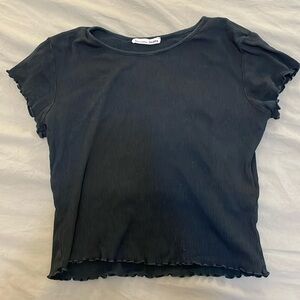 Sold- Reformation black baby tee t-shirt Small